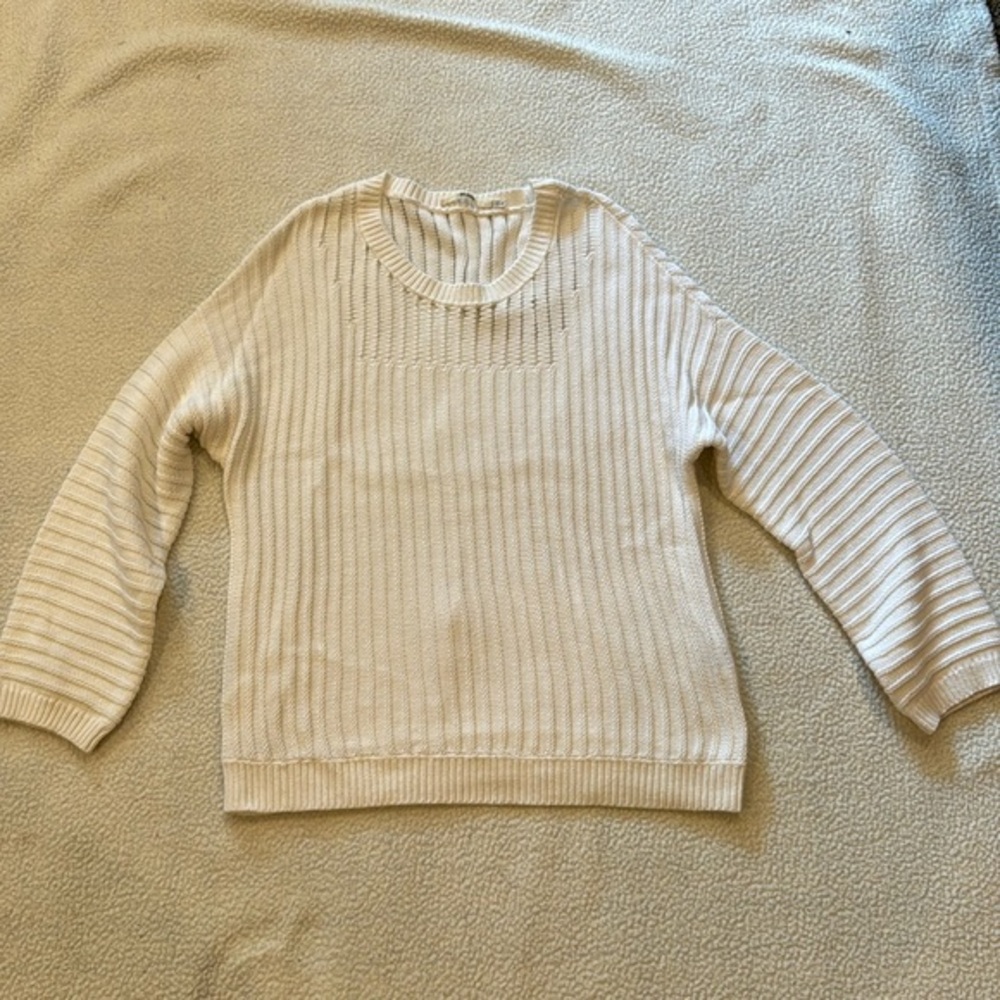 J.Brand Women’s White Knit Sweater Size Medium